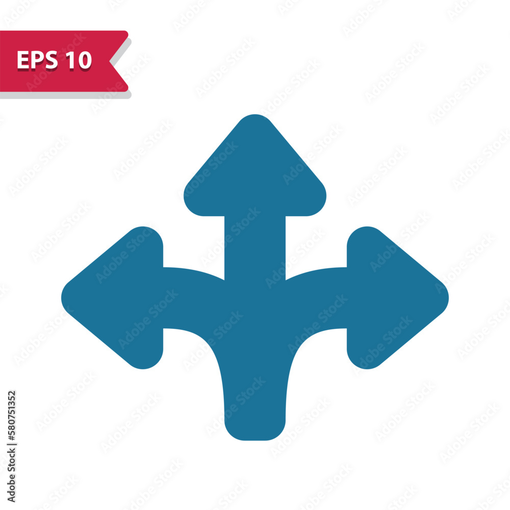 Arrows, Crossroad, Share Icon. Professional vector icon, glyph style. Arrows, Crossroad, Share Icon. Professional vector icon, glyph style.
