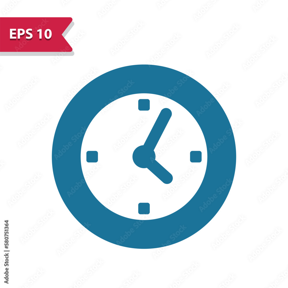 Clock, Wall Clock, Time Icon. Professional vector icon, glyph style. Clock, Wall Clock, Time Icon. Professional vector icon, glyph style.