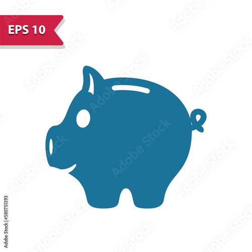 Piggy Bank, Piggybank Icon. Professional vector icon, glyph style.