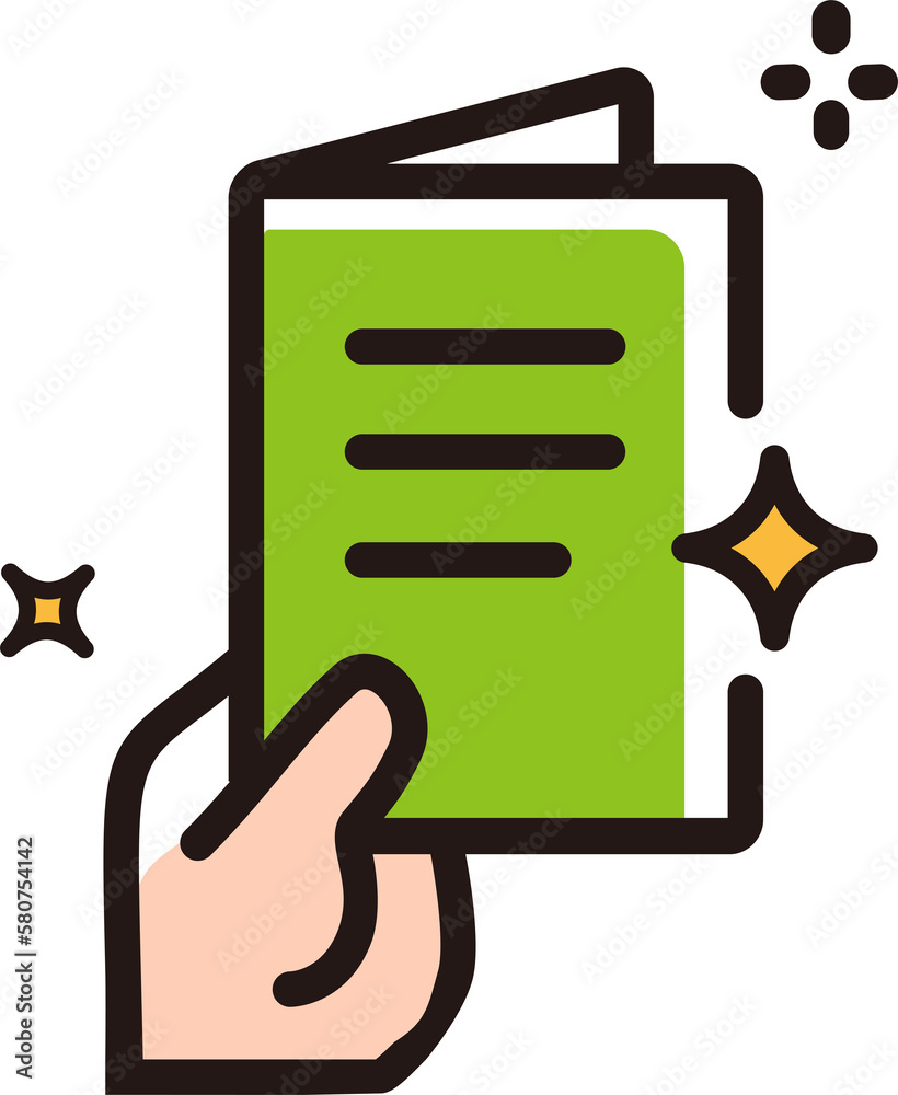 line of read document icon. Hands holding page with resume file line of read document icon. Hands holding page with resume file