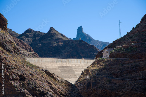 Dam- Presa Del Parralillo, Gran Canaria, Spain photo
