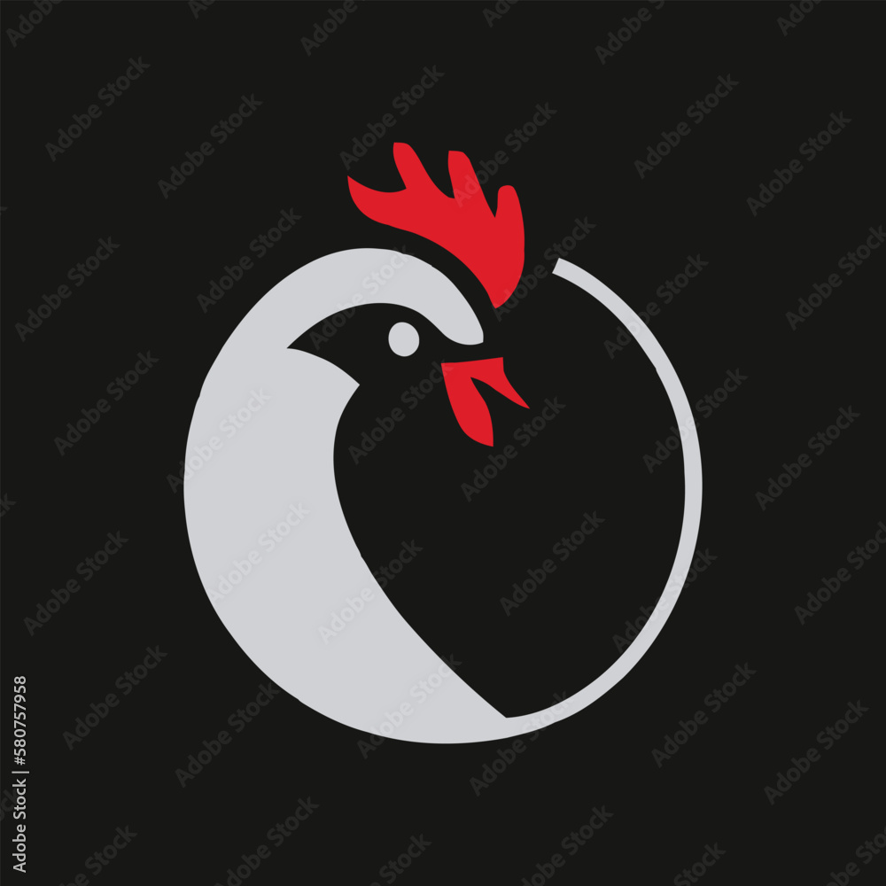Rooster Logo Vector Template Design minimalist Rooster Logo Vector Template Design minimalist