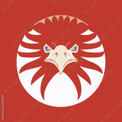minimalist eagle logo vector illustration
