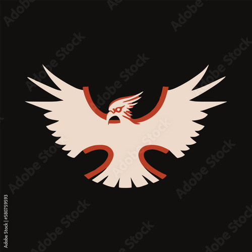 minimalist eagle logo vector illustration