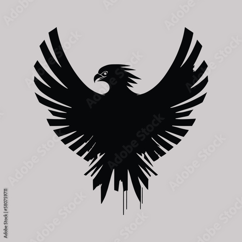 minimalist eagle logo vector illustration