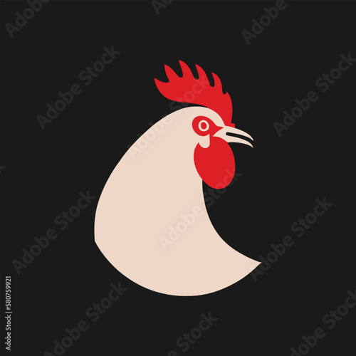 rooster logo illustration, mascot vector