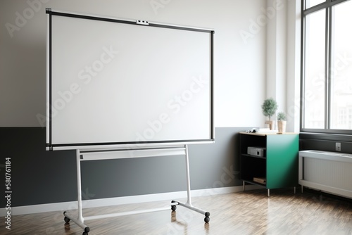 blank interactive whiteboard for education and office meeting