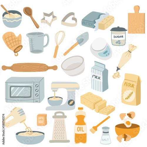 set of kitchen icons