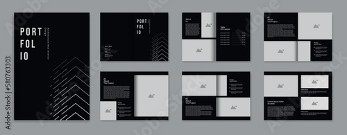Architecture portfolio design template, architectural portfolio layout design, a4 size print ready brochure for architectural design.