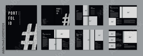 Architecture portfolio design template, architectural portfolio layout design, a4 size print ready brochure for architectural design.