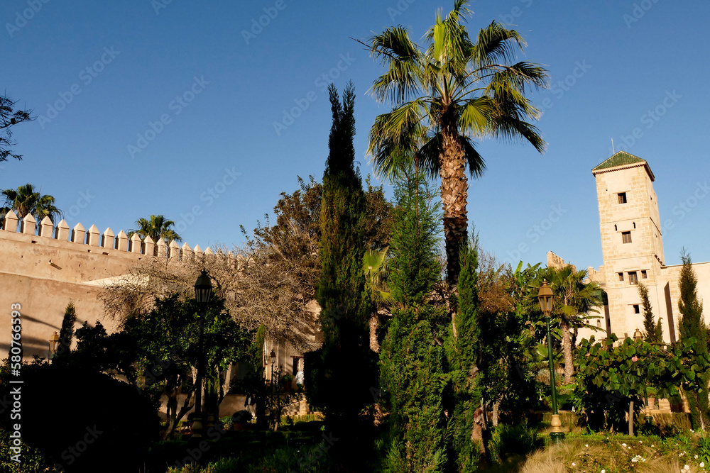 Rabat, Andalusian gardens in the Kasbah of the Oudaias. Morocco
