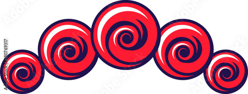 Headdress wreath woven from blooming red roses. Hair styling with flowers. Festive, traditional and fairy tale headdresses for design of cartoon vector illustration. Cap for selfie isolated on white