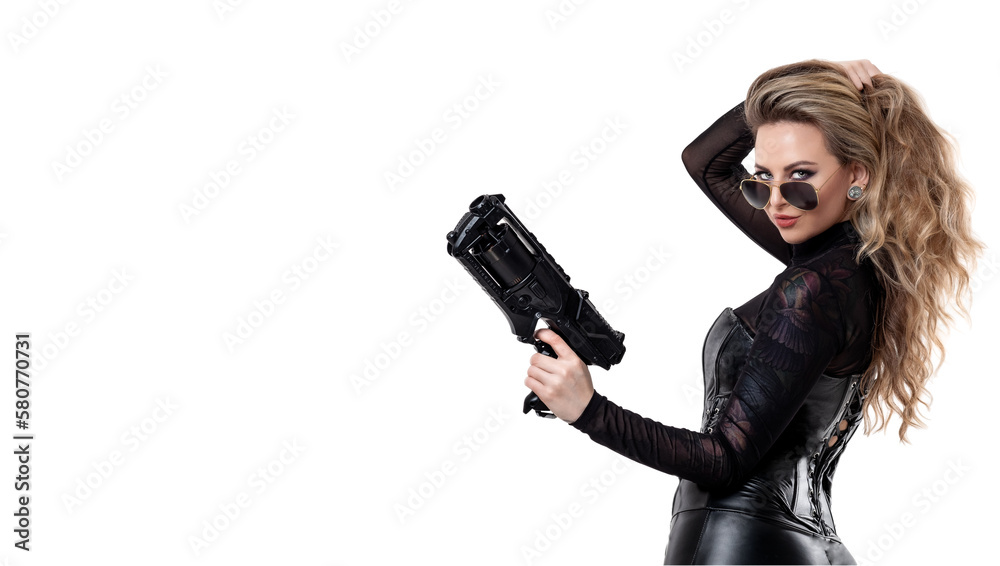 Beautiiful Sexy Woman In Bodysuit and Corset With Gun Beautiiful Sexy Woman In Bodysuit and Corset With Gun