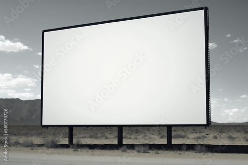 blank billboard on the street made with generative ai