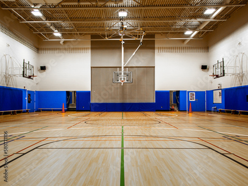 gymnasium basketball court