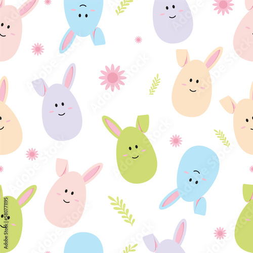 Easter pattern. Vector graphics in flat style
