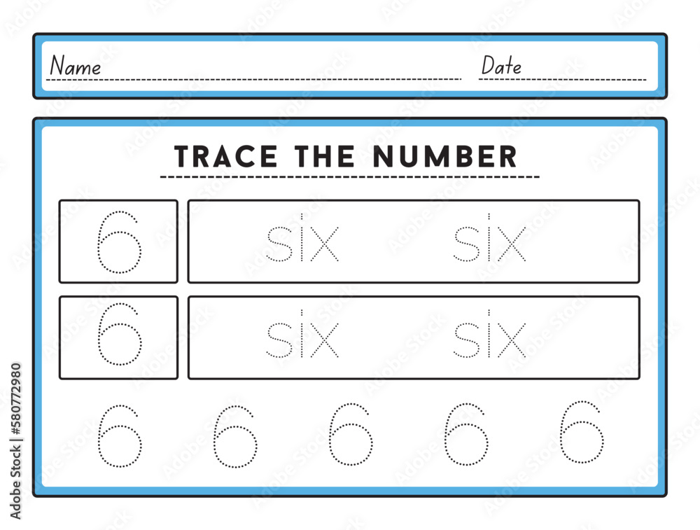 Number tracing worksheets and tracing activity book for kids The practice of writing numbers 6 Tracking worksheet number six learn to count and write Number tracing worksheets and tracing activity book for kids The practice of writing numbers 6 Tracking worksheet number six learn to count and write