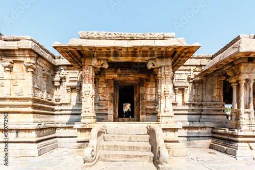 Exterior of the Sri Virupaksha temple in Hampi, Karnataka, India, Asia