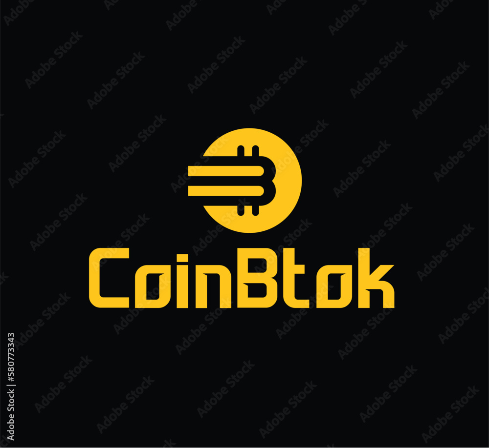 Obraz premium Crypto Coinbtok logo 