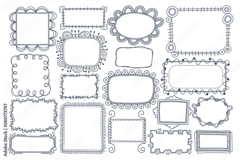 Various styles of text boxes are designed for use in comics and illustrations