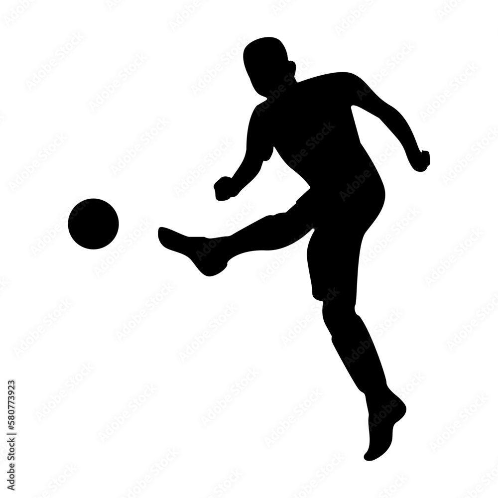 soccer football player silhouette