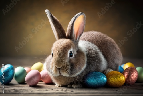 Professional Easter Bunny Cartoon with Soft Shadows