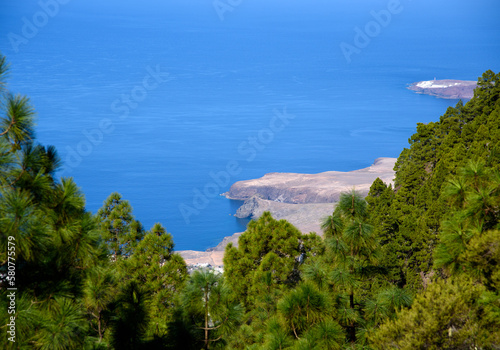 View from the Tamadaba, Gran Canaria, Spain photo