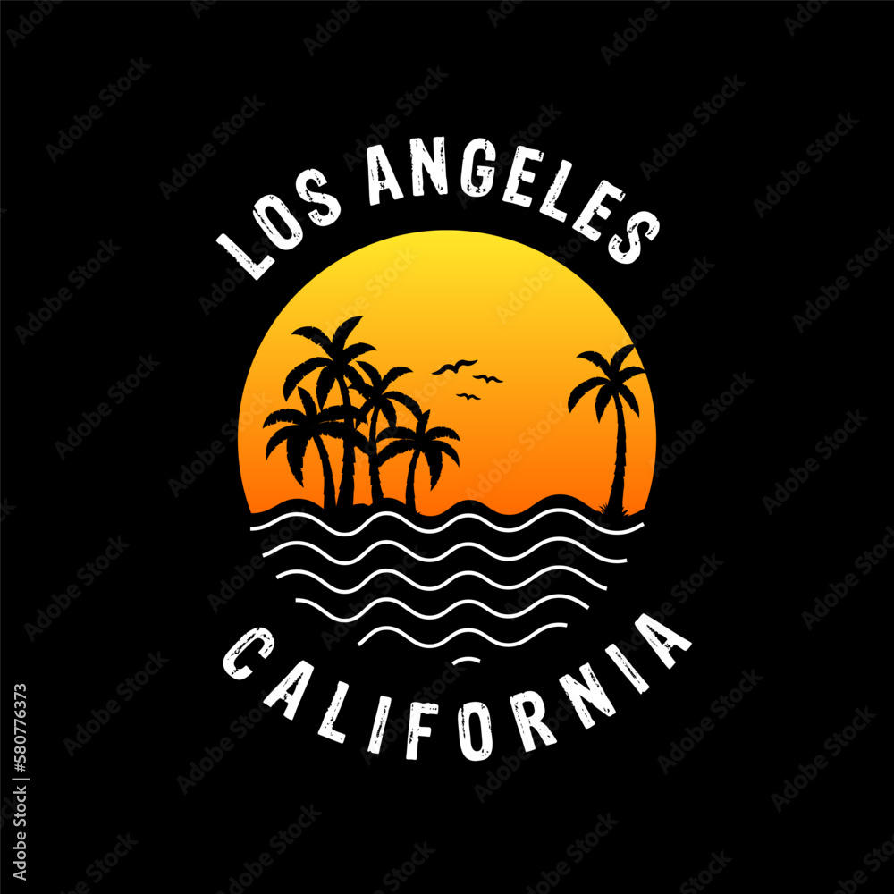 California summer paradise tshirt design