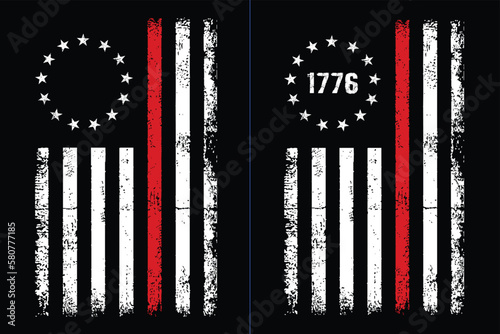 Thin Red Line 1776 Betsy Ross Flag