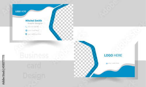 Modern clean Profession business card template. Flat Design abstract vector busiess care for business
and personal use