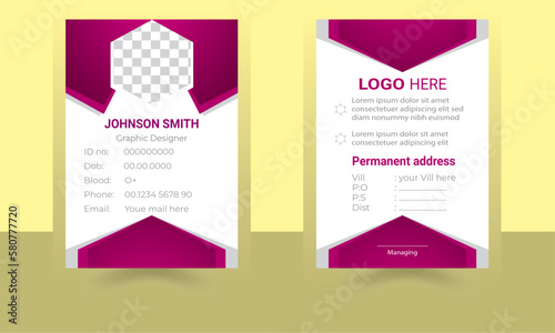 Modern clean Profession business card template. Flat Design abstract vector busiess care for business
and personal use