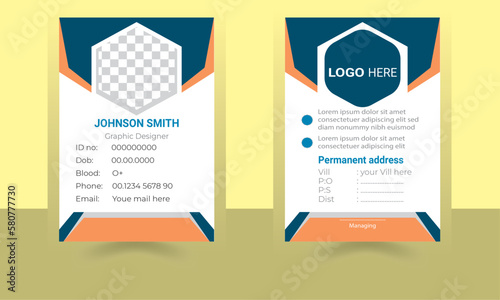 Modern clean Profession business card template. Flat Design abstract vector busiess care for business
and personal use