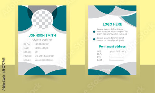 Modern clean Profession business card template. Flat Design abstract vector busiess care for business
and personal use
