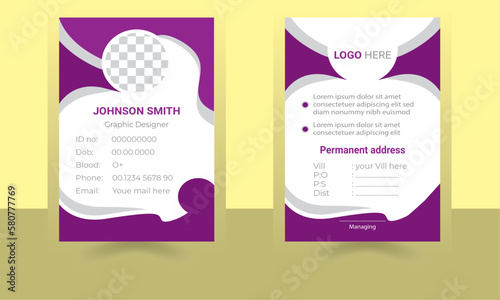 Modern clean Profession business card template. Flat Design abstract vector busiess care for business
and personal use