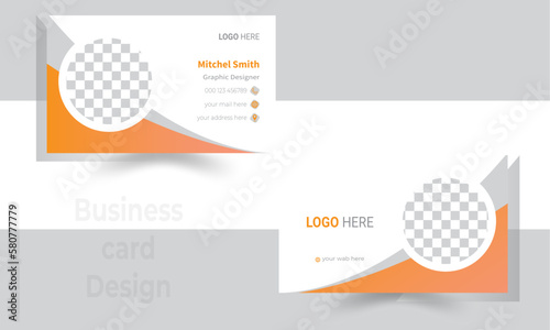 Modern clean Profession business card template. Flat Design abstract vector busiess care for business
and personal use