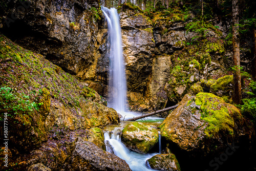 Fotografia Germany Tegernsee scenic view of a natural waterfall