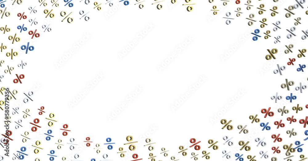 Sales icons floating in the air 3D rendering Sales icons floating in the air 3D rendering