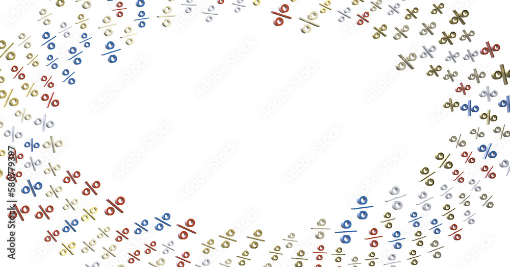 Sales icons floating in the air 3D rendering Sales icons floating in the air 3D rendering