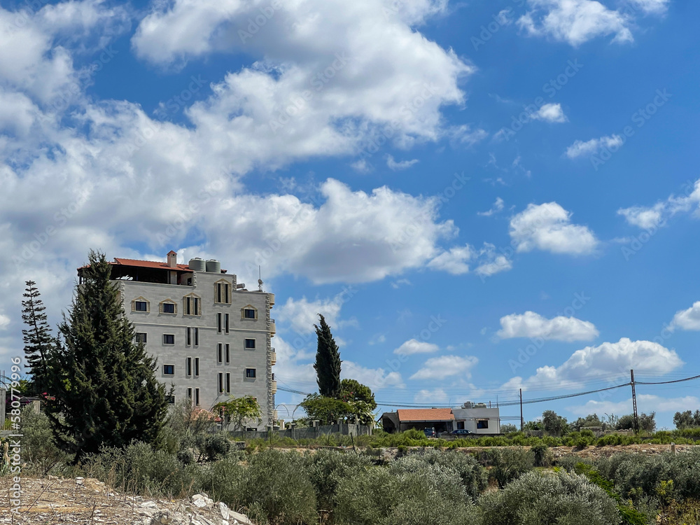 Timelapse of mountain top and nature view - Aerial view of Jezzine town in Lebanon, on an altitude of 1000m, surrounded by mountain peaks and pine forests - South Lebanon Timelapse of mountain top and nature view - Aerial view of Jezzine town in Lebanon, on an altitude of 1000m, surrounded by mountain peaks and pine forests - South Lebanon