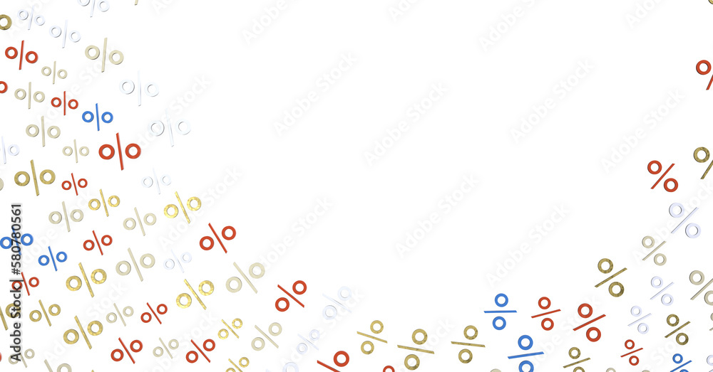 Sales icons floating in the air 3D rendering Sales icons floating in the air 3D rendering