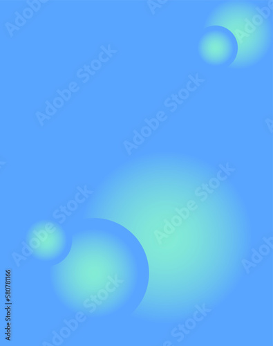 Abstract blue gradient background with round blur circles diagonal edges. Presentation cover, banner, poster space place. Diagonal rule image.