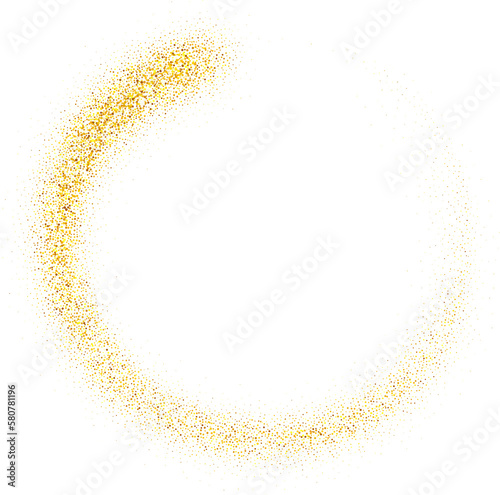 Gold glitter swash shiny brush stroke shape, luxury illustration party element