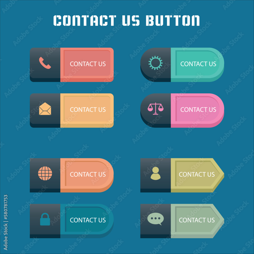 Naklejka premium Contact us buttons