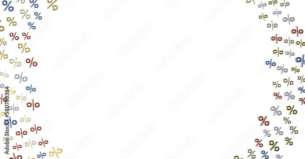 Sales icons floating in the air 3D rendering Sales icons floating in the air 3D rendering