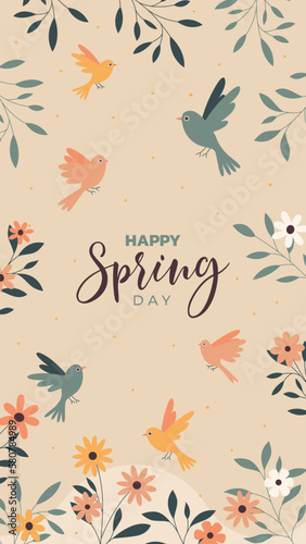 Happy Spring Day Greeting Card  © Pilar Arias Grení