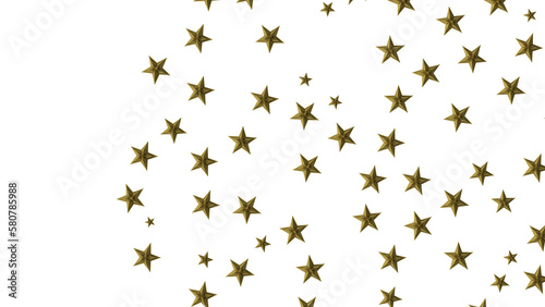 XMAS Stars - A gray whirlwind of golden snowflakes and stars. New