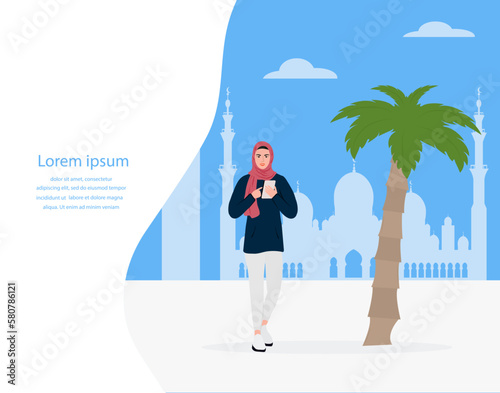 Muslim People Travel United Arab Emirates Mosque