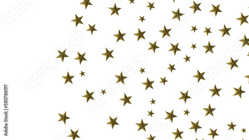 XMAS Stars - A gray whirlwind of golden snowflakes and stars. New