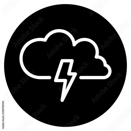 lightning bolt glyph icon