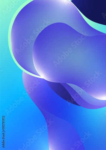 Fluid gradient background. Abstract 3d background. Liquid paints. Banner or sign design. Vector